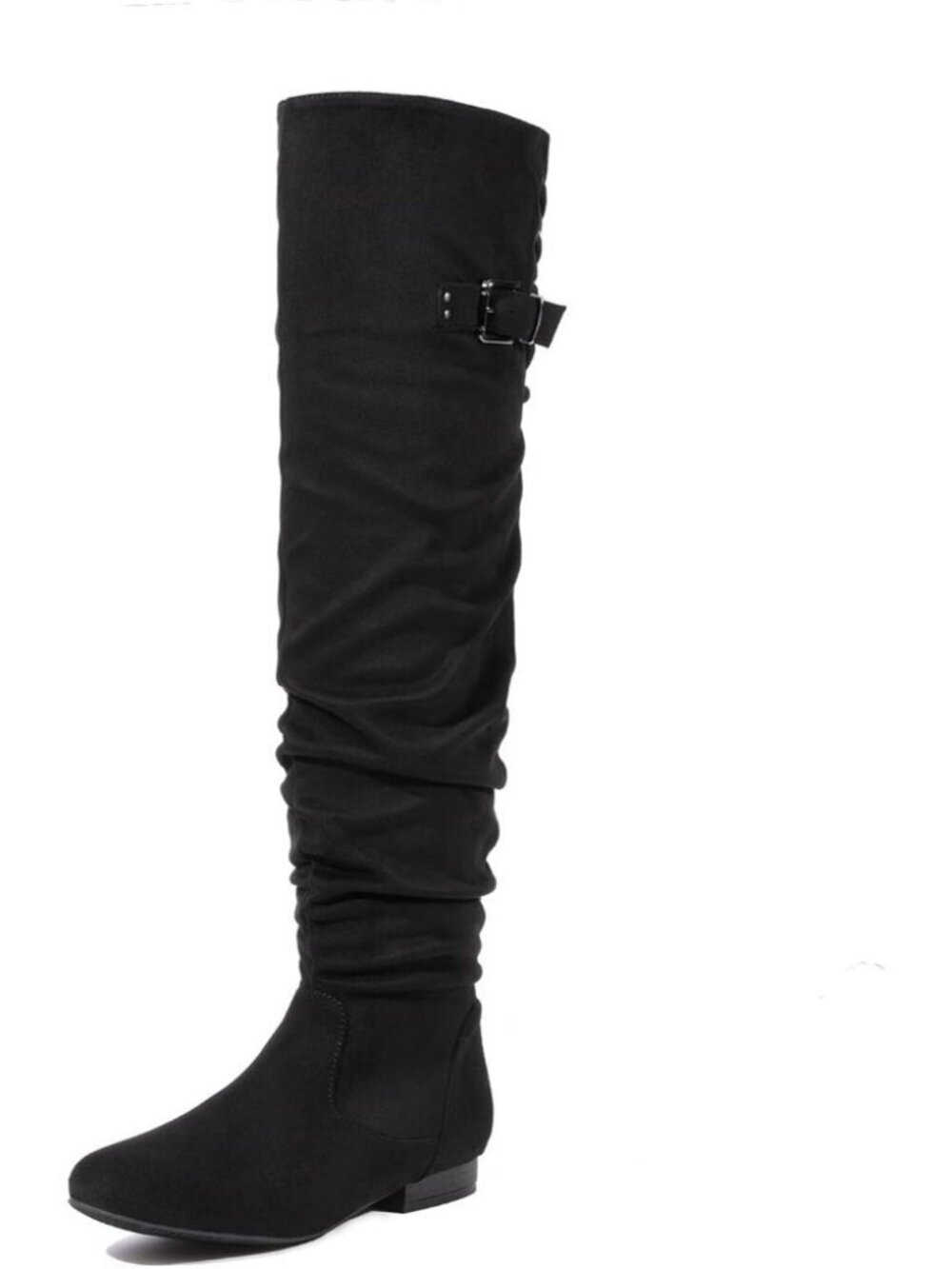 Dream Pairs Women's Black Lace up Side Zip Over The Knee Thigh High Winter Boots
